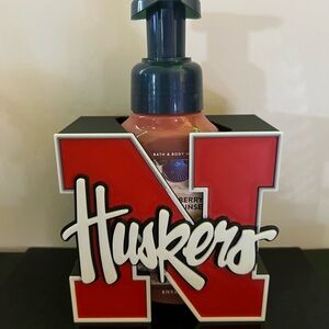 Custom design - Nebraska Huskers bath and body works soap holder